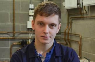 Artur Szymanek, from Augher, who studies a Level 3 Plumbing apprenticeship at South West College.