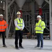 Pictured at the facility are Kilwaughter CEO Gary Wilmot with, from left, Cormac McNamee, Process Engineer  and Adrian Alexander, Head of Operations.