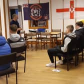 Dr David Hume conducting a talk during the festival.