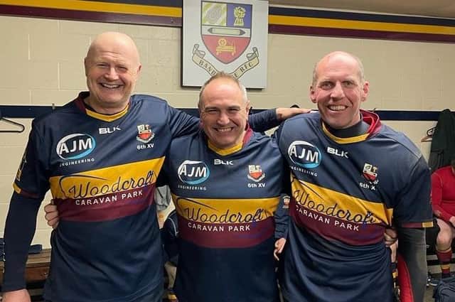 160 years experience between them - Paul Cairns, Chris Nelmes and Robert Buller pictured after playing for Bann Sixths against Newry Seconds