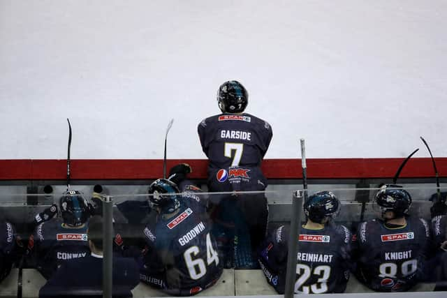 Belfast Giants' Mark Garside during his 800th EIHL game against the Cardiff Devils at the SSE Arena