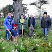 Visiting the meadows recently was Lord Mayor of Armagh City, Banbridge and Craigavon Alderman Glenn Barr with volunteers involved in the project.