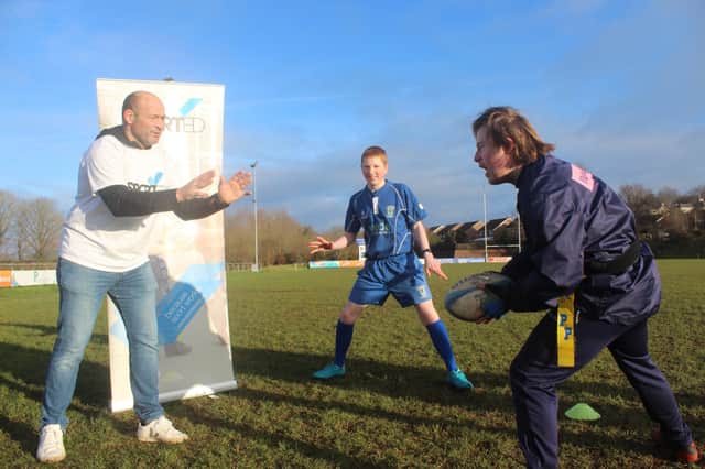 Rory Best, Sported ambassador, at Portadown Rugby Club for the launch of the new Include project.