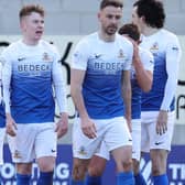 James Singleton (left) kicked off the scoring on Saturday in Lurgan as Glenavon enjoyed a comfortable 3-0 victory over Portadown. Pic by Pacemaker.