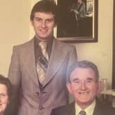 Mervyn Currie pictured with his parents Hannah and Robert Currie.