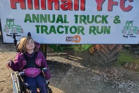 Katie - Louise enjoying Hillhall Tractor Run