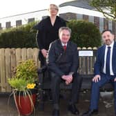 Minister for Health Robin Swann, Bob McCann, Chairman NHSCT, Petra Corr, Director of Mental Health, Disability and Community Wellbeing NHSCT and Thelma Dillion, Chair of Causeway Loneliness Network