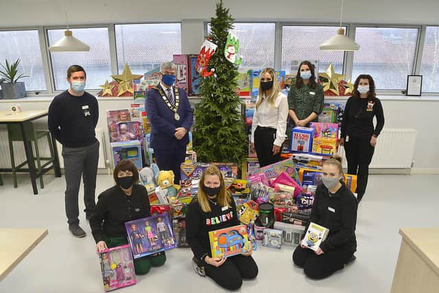 A toy donation was made by M&S staff in Newtownabbey