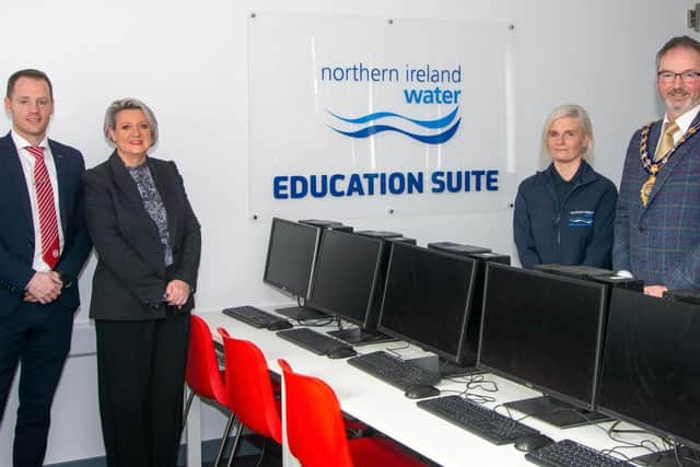Larne Football Club and Brighter Futures have announced a new partnership with Northern Ireland Water, who have donated 24 desktop devices to help create a new education suite.