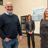 Members of NWRC's Business Support Team are encouraging people to apply for a new Welding Academy at NWRC Greystone. From left are Marc McGerty, Business Development Executive, Sinead Milligan, Business Development Executive and Sinead Hawkins, Business Skills Manager.