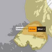 An amber weather warning is in place for parts of Northern Ireland with the arrival of Storm Franklin.