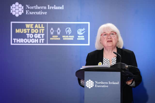 Patricia Donnelly, Head of the Covid-19 Vaccine Programme in Northern Ireland.
Photo by Kelvin Boyes / Press Eye.