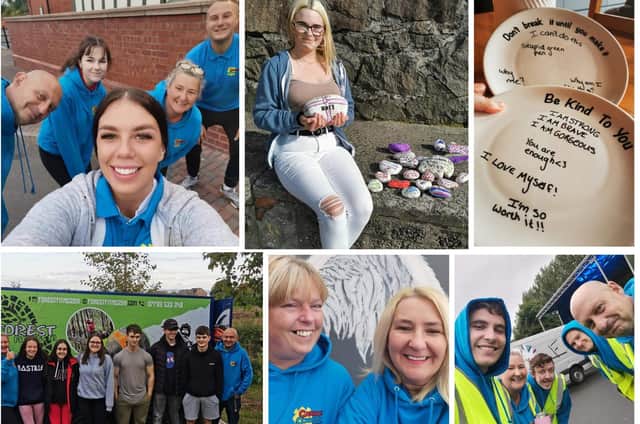 Some of the activities led by Carrick Connect included the two plate mentoring initiative and the 'Stones of Hope' project.  A group of young people also took part in a session with Forest Fitness NI.