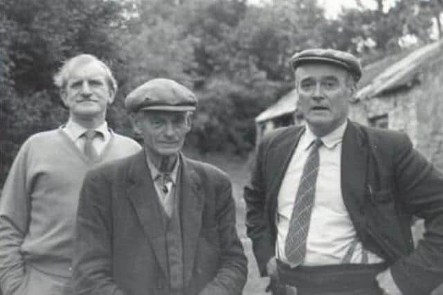 Sam Hanna Bell and Michael J Murphy pictured alongside George Barnett of Owenreagh, Draperstown. Picture courtesy of Graham Mawhinney