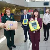 Infrastructure Minister Nichola Mallon launches roll-out of lifesaving defibrillators at bus and train stations