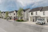 An artist's impression of the new social housing at Evish Road in Strabane.