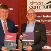 North Antrim MLA Mervyn Storey attends the launch of the Simon Community report into ‘Hidden Homelessness’ in Northern Ireland
