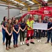 Finvoy YFC present a cheque for £10,000 to Air Ambulance NI