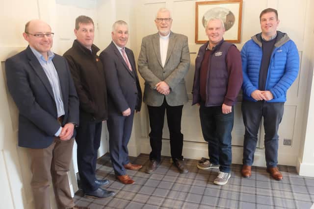 The Moderator, the Right Reverend Dr David Bruce, meets with Ulster Farmers' Union (UFU) and Young Farmers' Clubs of Ulster (YFCU) representatives during his recent visit to the Iveagh District