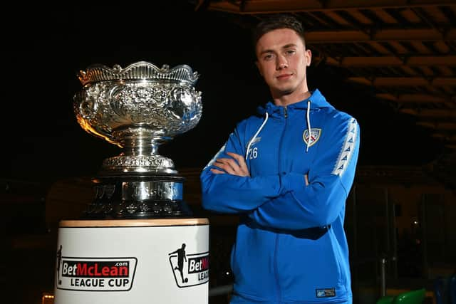 Coleraine striker Matthew Shevlin is appearing in his third League Cup final