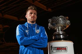 Coleraine’s Lyndon Kane will be hoping to get his hands on the BetMcLean League Cup trophy this weekend