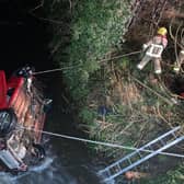 Firefighters were tasked to the incident in the Burn Road area of Doagh. (Pic NIFRS).