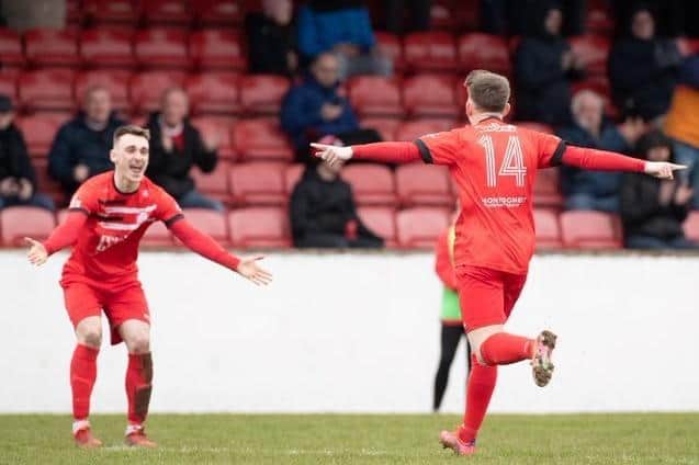 Ballyclare Comrades enjoyed a 3-1 win over Dergview on March 12. (Pic by Paul Harvey).