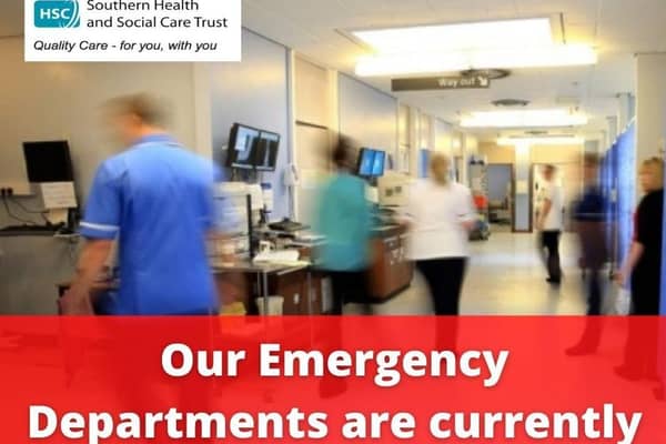 Emergency Department at Craigavon Area Hospital and Daisy Hill Hospital in Newry are both 'extremely busy'
