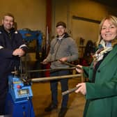 Alderman Amanda Grehan, Development Committee Chair visited Robert Best and Denver Wilson of Lift-N-Shift NI Ltd to view the new equipment purchased with a grant received from the Rural Business Development Grant Scheme.