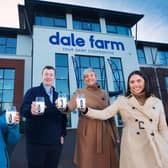 Picture, from left, Rosie Forsythe, Corporate Fundraiser at Cancer Focus NI pictured with Ross Lorimer,  Anna Busby and Judith Irwin from Dale Farm.