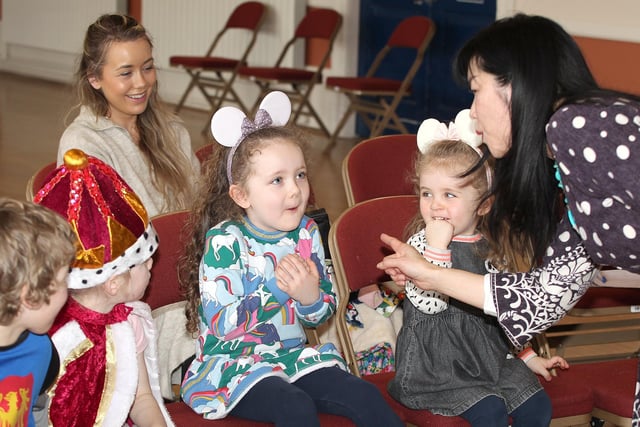 Storyteller Masako Carey led participants on an imaginative journey during the family storytelling session held in Ballymoney