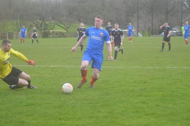A bright start for Scarva, on the third minute goalkeeper Baird found fellow Baird Nathan down Scarva's right beating Glenavy's offside trap