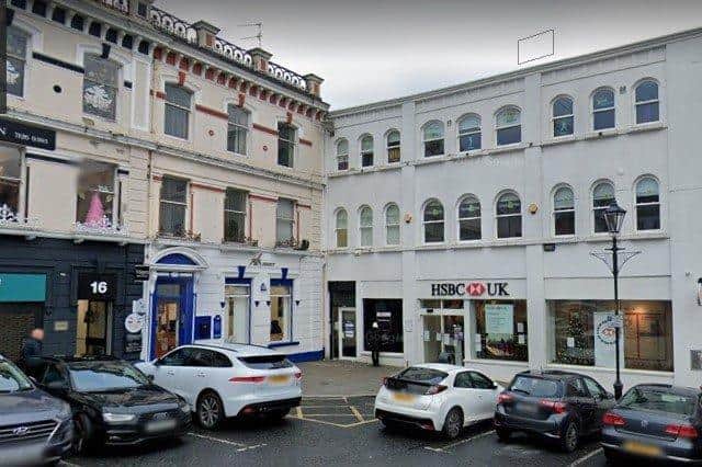 The HSBC branch in Derry / Londonderry which is to close later this year. Picture: Google