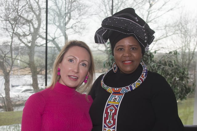 Special guests Johann Muldoon and Nandi Jola pictured in Cloonavin at the International Women’s Day event in Cloonavin