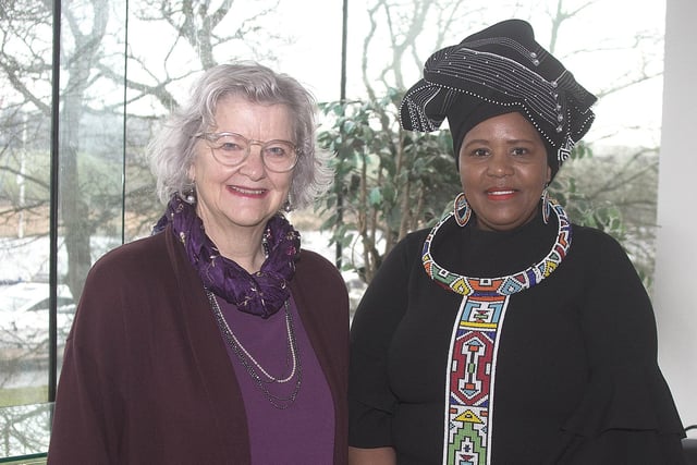 Alderman Yvonne Boyle pictured with special guest Nandi Jola at the International Women’s Day event in Cloonavin