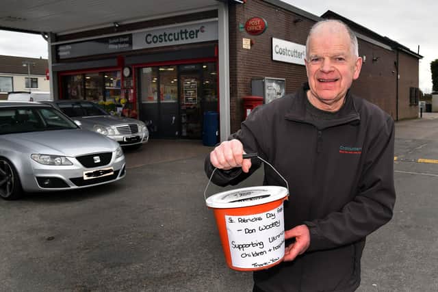 Owner of Scotch St Filling Station, Don Woolsey who is undertaking a sponsored fast on St Patrick's Day to raise money to help the family of two Ukranian friends who escaped from the war zone and are now staying in the area. INPT11-201.