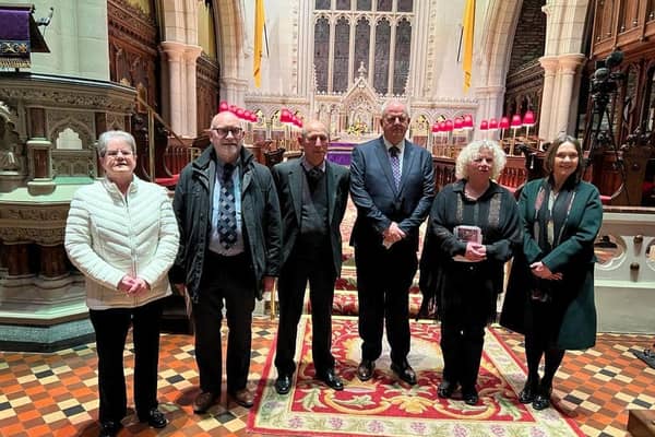 Mavis Clarke (Aunt of Alan Jack) Michael Donegan (Son of Garda Insp Samuel Donegan) Richard Bell (Brother of Pte Robin Bell) Mervyn Lewers (Injured victim/survivor and SEFF Board member) Ann Simpson (Daughter of R/Const. Joseph Calvin) and Dot Crockard (Daughter of Jackie Gibson)