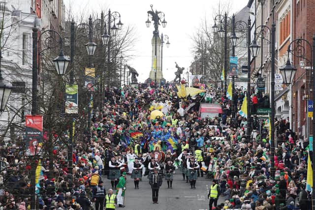 The crowds always come out in force for the St Patrick's Day Spring Carnival Parade in Londonderry.