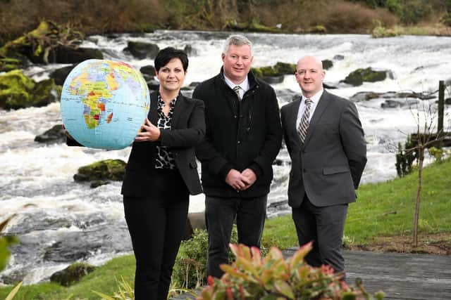 Pictured (L-R) are Galgorm’s Sustainability Committee Members Tara Moore, Head of Spa Operations, Vincent Gardiner, Facilities Manager and Jonny McKay, Hygiene Safety and Compliance Manager.