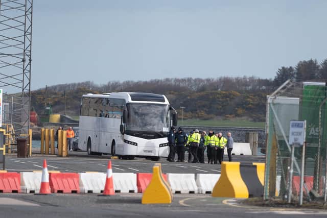 P&O halted all its sailings today, including on the Larne-Cairnryan route. Picture: Pacemaker