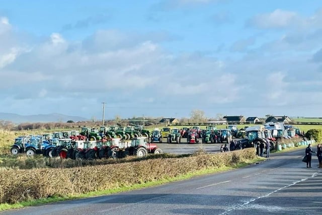 Vehicles gather for the Rathfriland tractor run