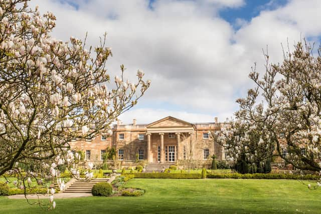 The South Terrace, looking north from the lawn.