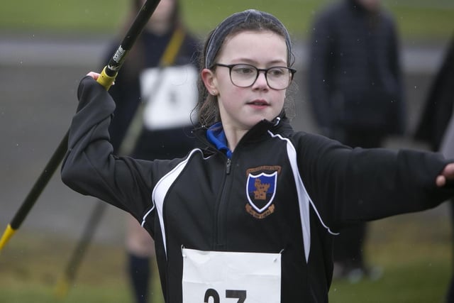 Preparing to throw the javelin at the Mary Peters Games organised by Causeway Coast and Glens Borough Council