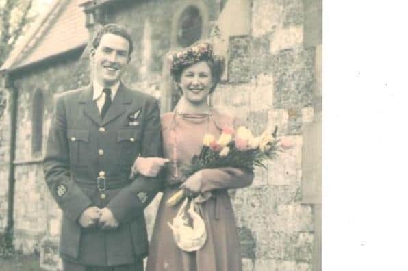 David and Joan Moffatt on their wedding day in 1946.