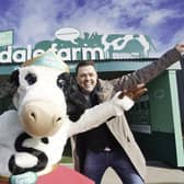 Pete Snodden helps Dale Farm launch the Supercow competition