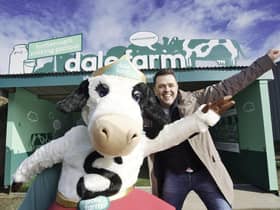 Pete Snodden helps Dale Farm launch the Supercow competition