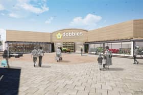 Artist Impression of Dobbies Store at The Junction, Antrim.