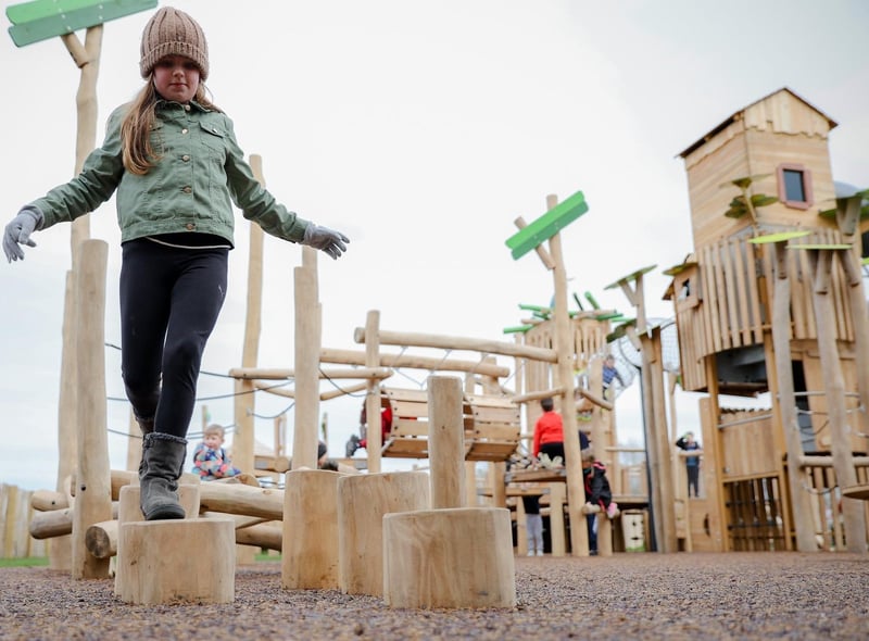 Designed and created by Proludic – a company with over 30 years experience creating original equipment and intelligent playground designs – the park overlooks the stunning Lough Neagh while blending into the beauty of the forest surroundings