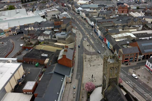 Portadown, Co Armagh in March 2020 during the first COVID-19 Lockdown. Photo by Zack Jameson.