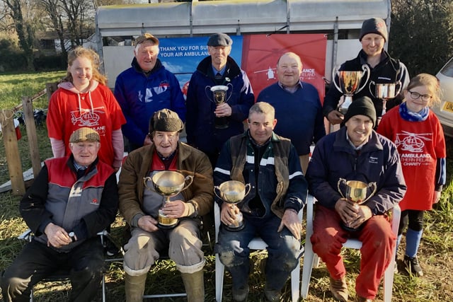 Prize winners from Listooder’s ploughing match which was held in aid of Air Ambulance NI